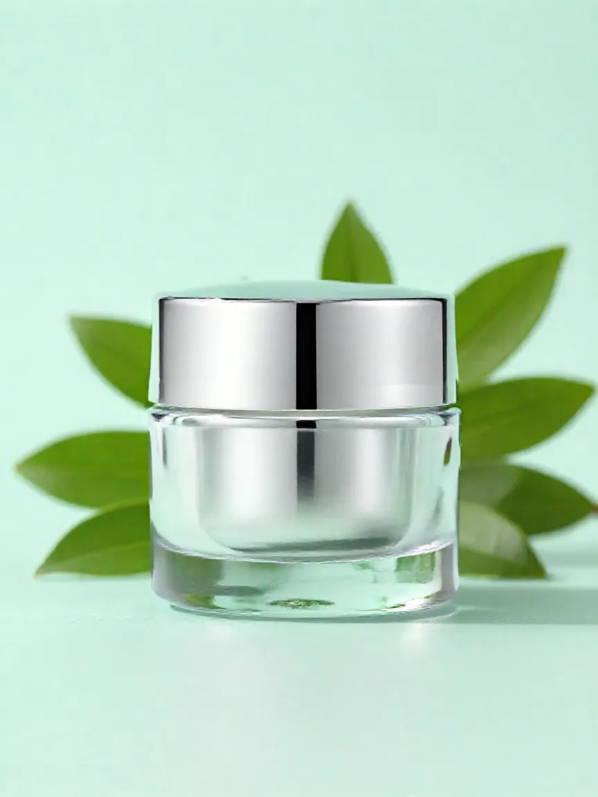 Hydra Glow Gel Cream jar with chrome lid