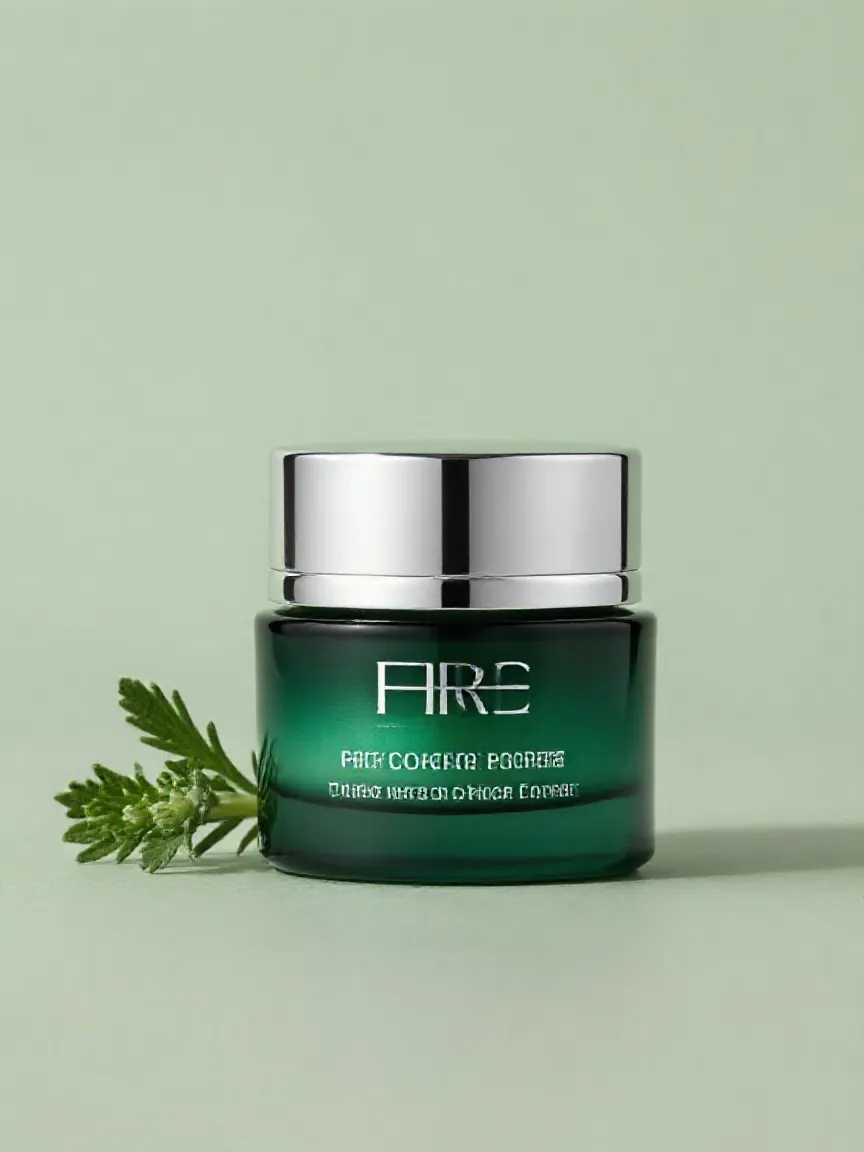 Night Restorative Cream in deep green jar